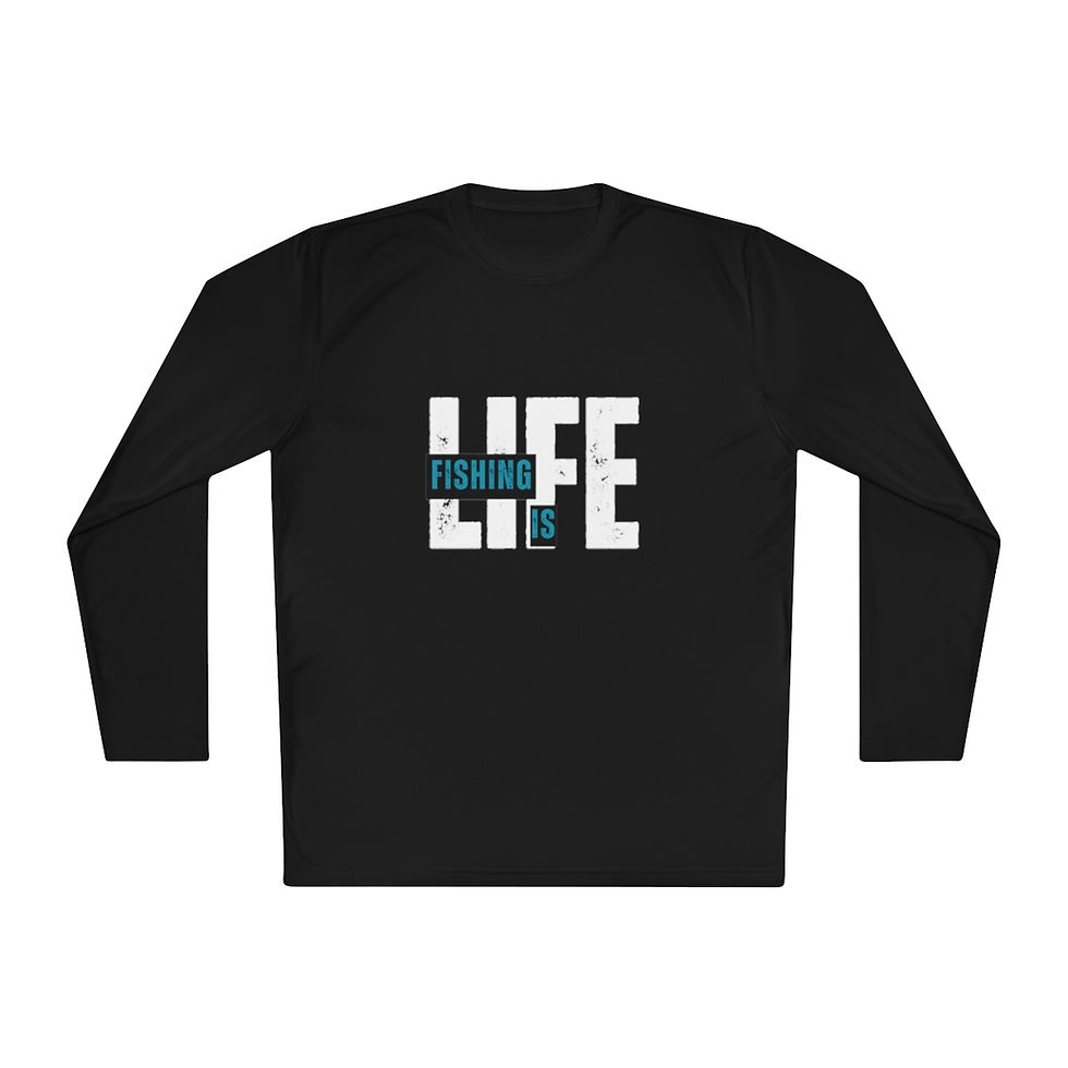 Thumbnail: Fishing Is Life unisex performance long sleeve