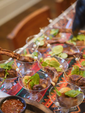 Delicious Soya lamb chops appetizer, Chef Toya
