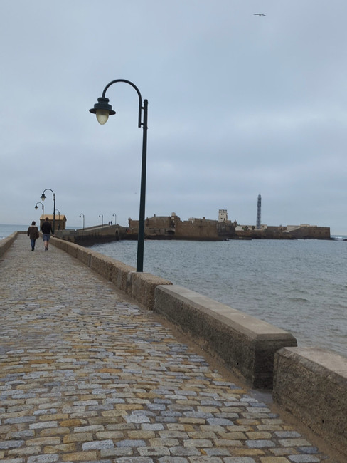Pathway to San Sebastian Castle in Cadiz