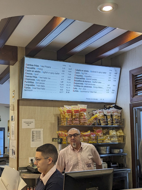 Menu at Freiduria Marisqueria Las Flores