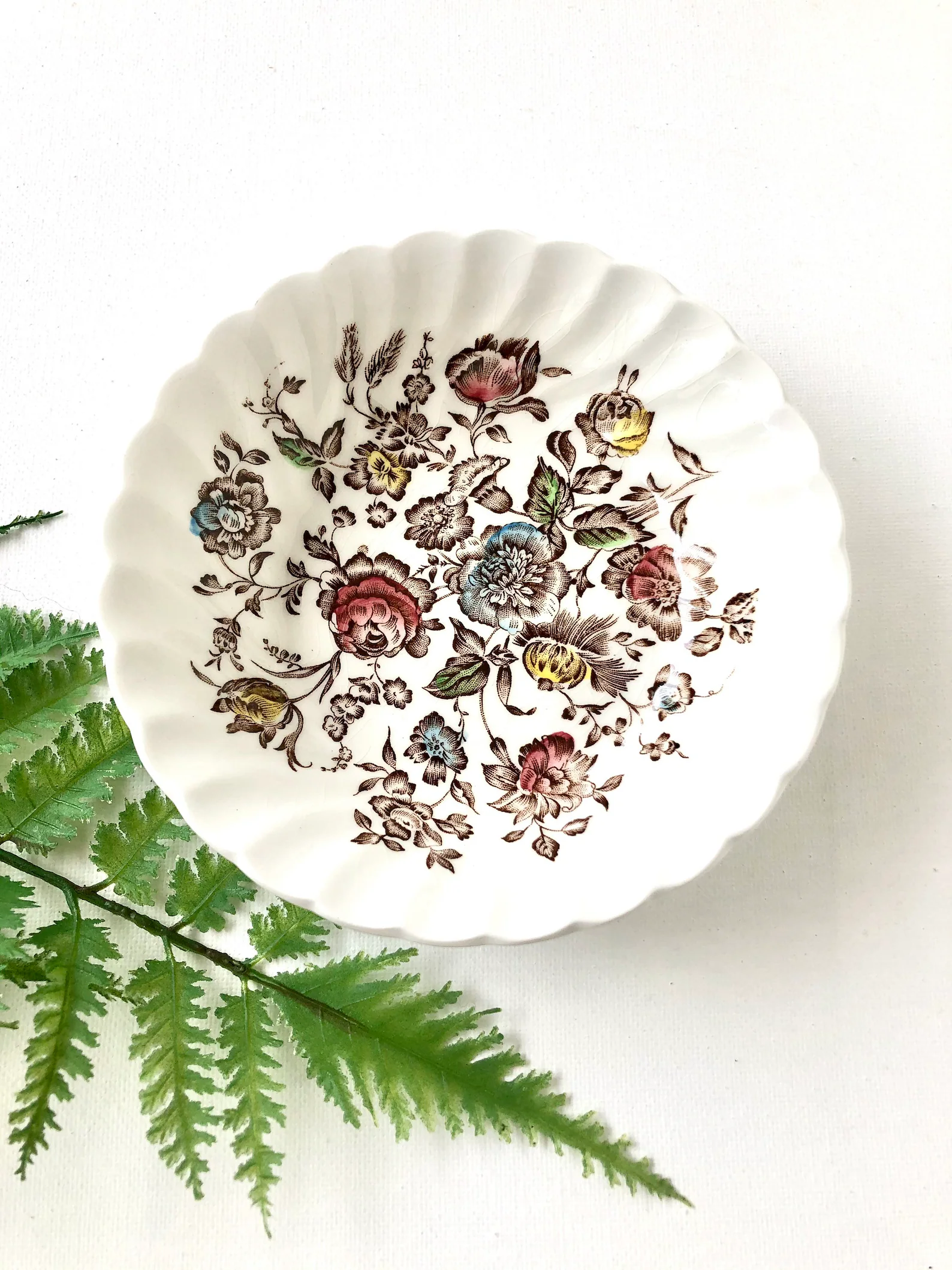 LINEN + ORCHID Vintage Bouquet Trinket Bowl