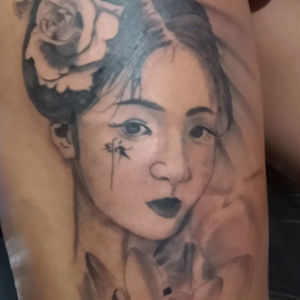 Tatuagem Realista Gueixa