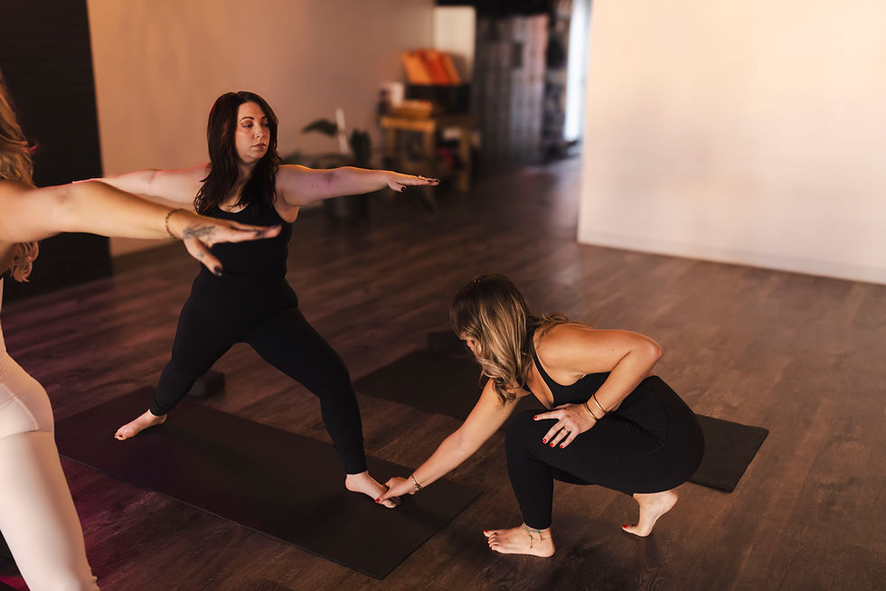 warrior two yoga correction 
