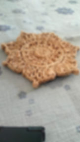 Pretty, jute coasters whcih are 100% made of natural fibre, table decor