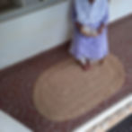 Jute rug Oval jute rug 100% handmade room decor natural fibre