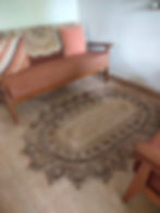 Jute rug Oval Jute rug 100% handmade floor decor natural fibre