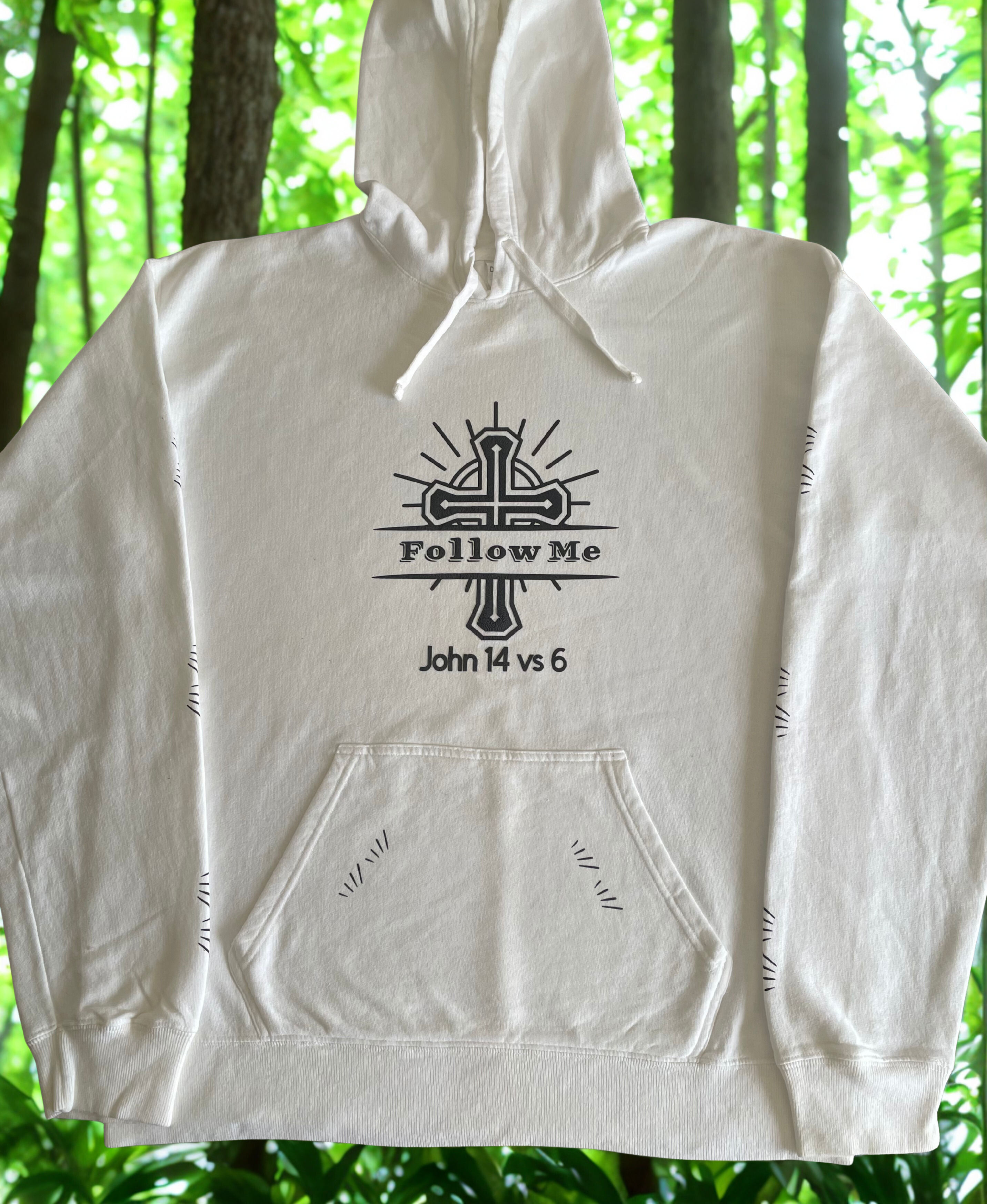 White Hoodie-Medium 