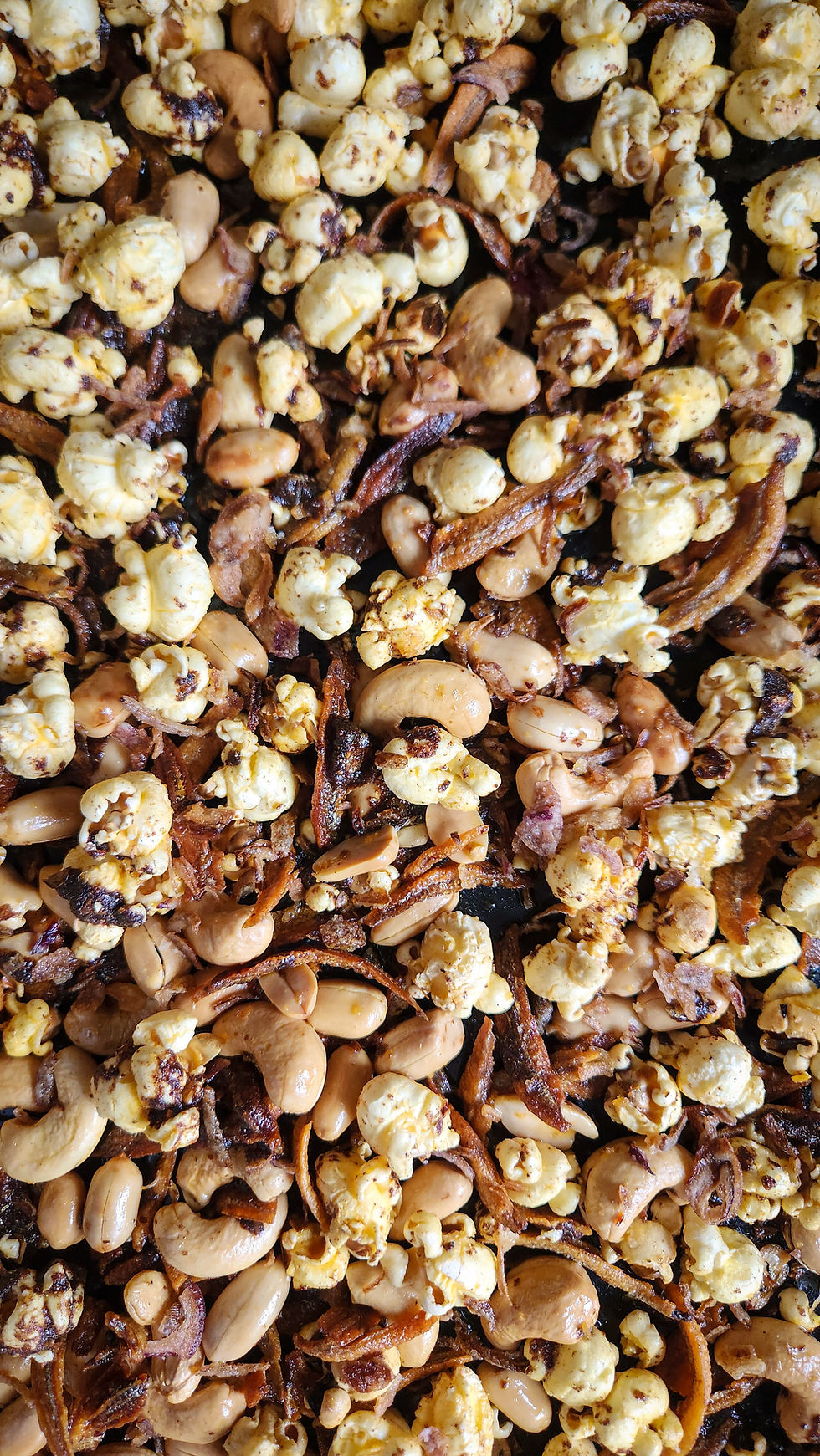 Sweet & Savory BBQ Popcorn Snack Mix Recipe