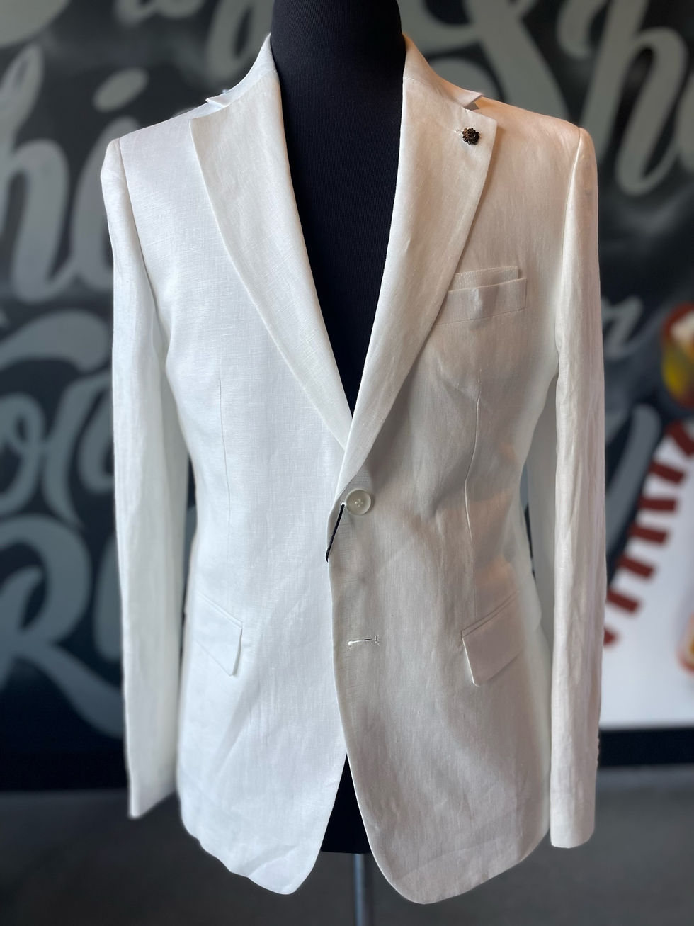 Lief Horsens White Linen Jacket