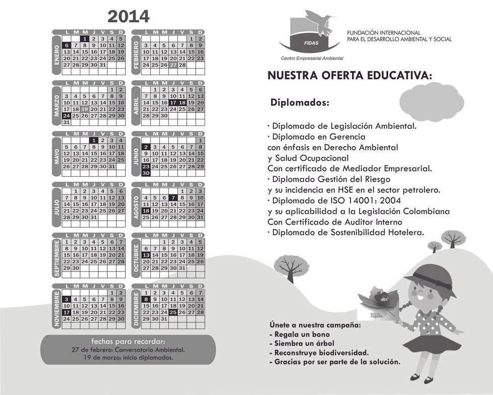 Mini almanaque interior
