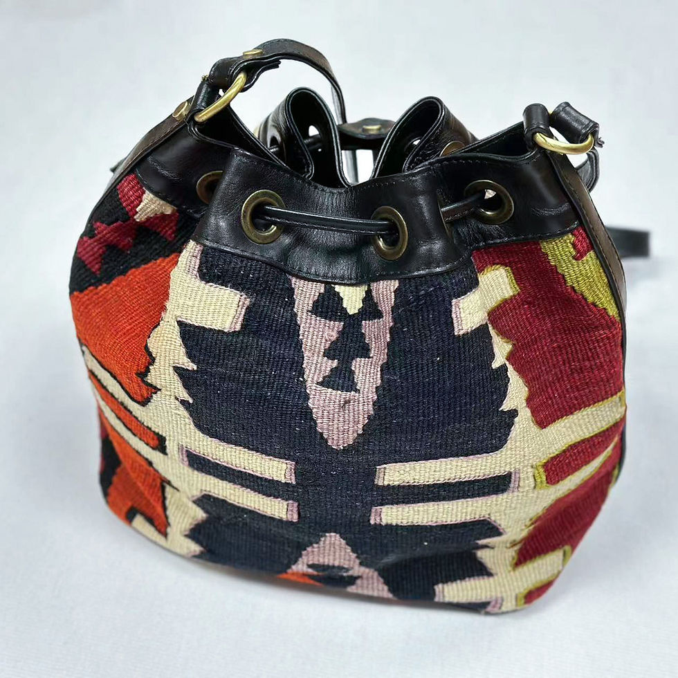 Thumbnail: 土耳其Kilim地氈真皮袋#KILIM208