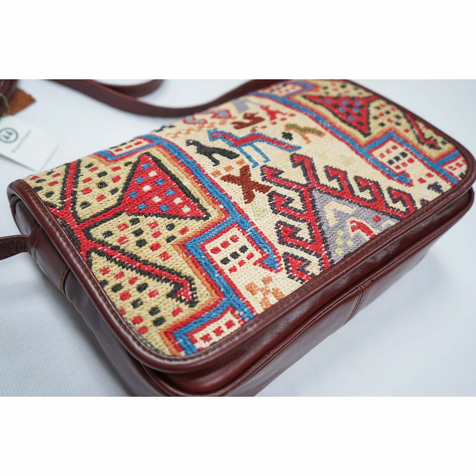 Thumbnail: 土耳其Kilim地氈真皮袋#KILIM201