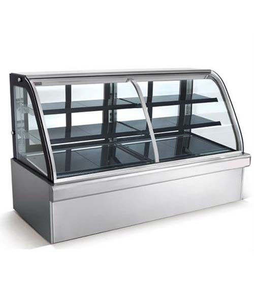 Half Cake Fridge/ Pie Warmer 1.8m Curved Glass