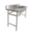 Double Bowl Sink - 1700mm x 700mm x 900mm High - LHS & RHS Work Area