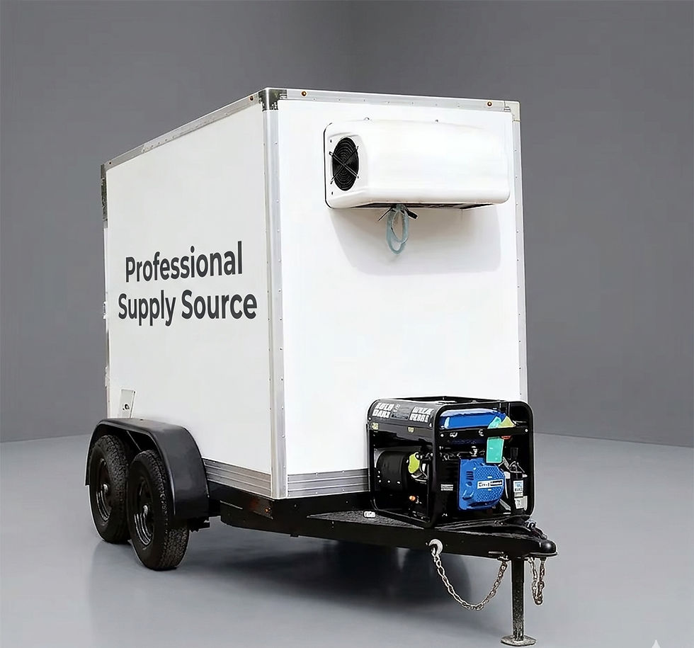 Mobile Cool Room Trailer Chiller Freezer Small Trailer Refrigeration Unit