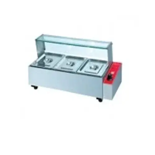 GATTO Electric 3-Div Bain Marie w/ Sneezegaurd – Incl. 3x GN1/2 & Lids