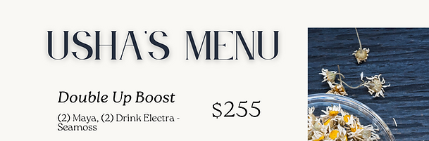 Ushas Corner Menu