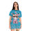Thumbnail: Pajama Set - Grumpy Cat Anti-Valentines Conversation Hearts Design Turquoise