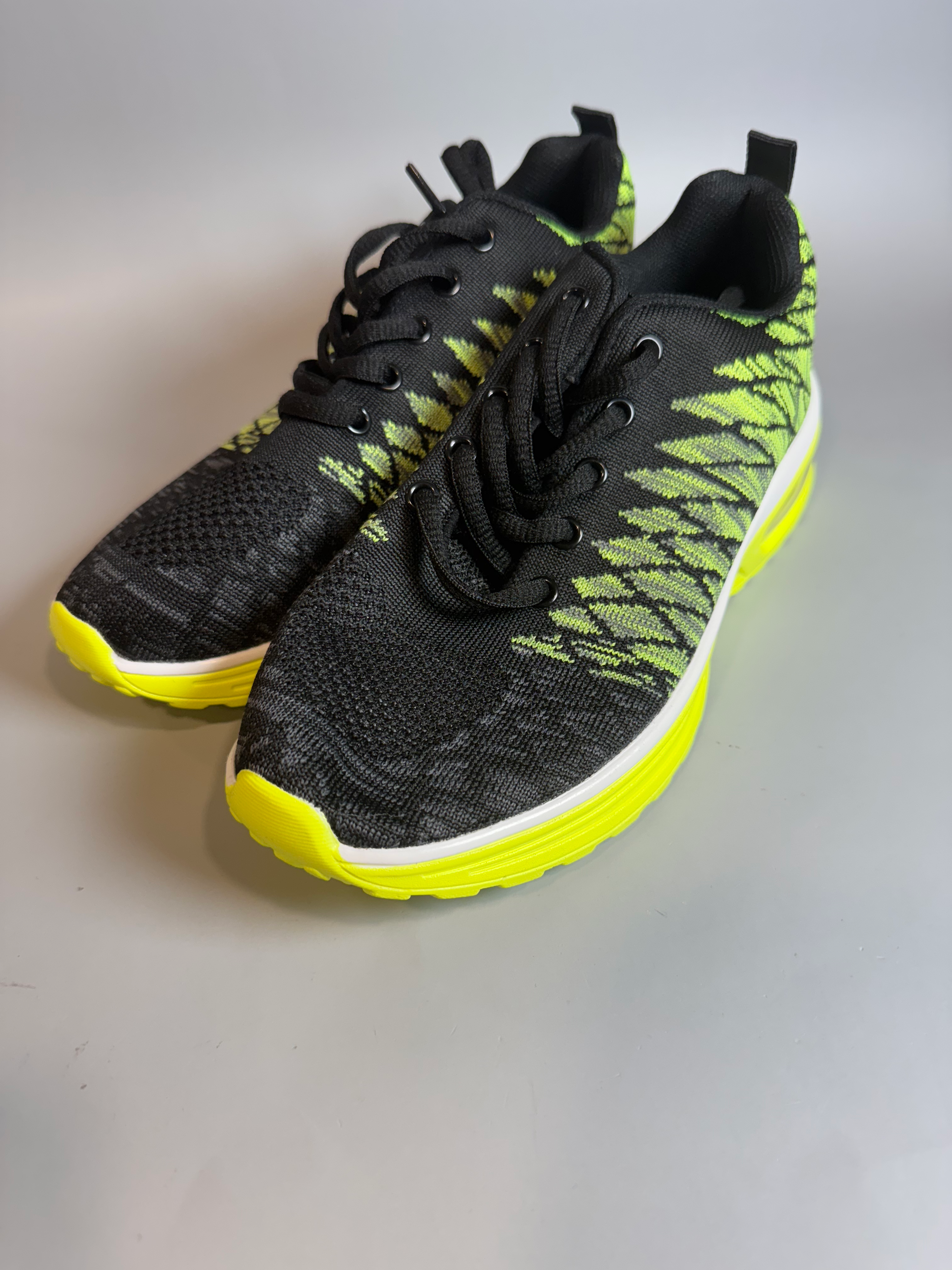 Neon Green and Black Sneakers 