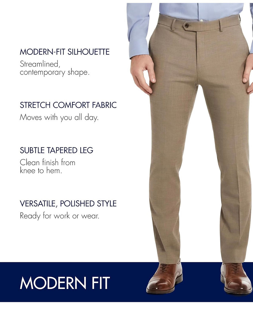 Thumbnail: TH Flex Modern Fit Stretch Suit Pants - Tan - 34W x 30L