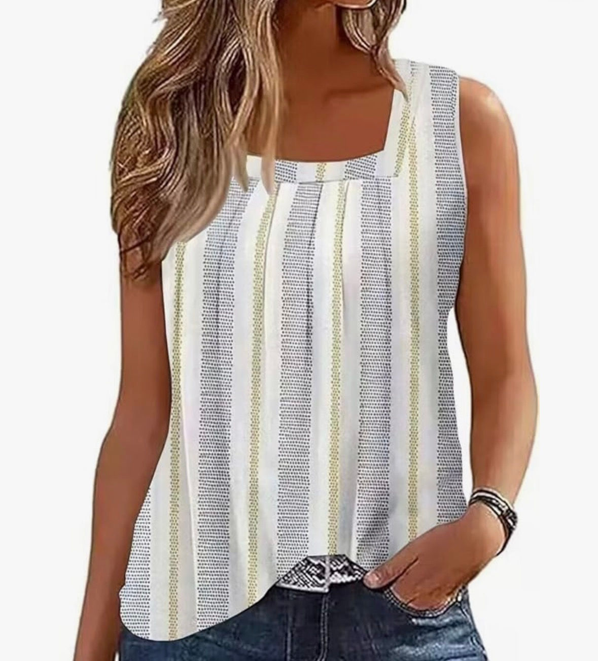 Square Neck Tank Top - Large