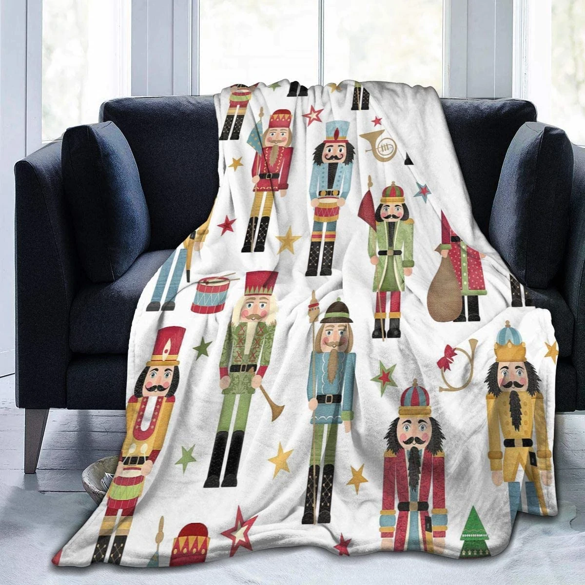 DM100 Nutcracker Throw Blanket 70cmx100cm Dothan Mercantile