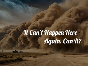 a massive dust storm overtakes a farm house and barn