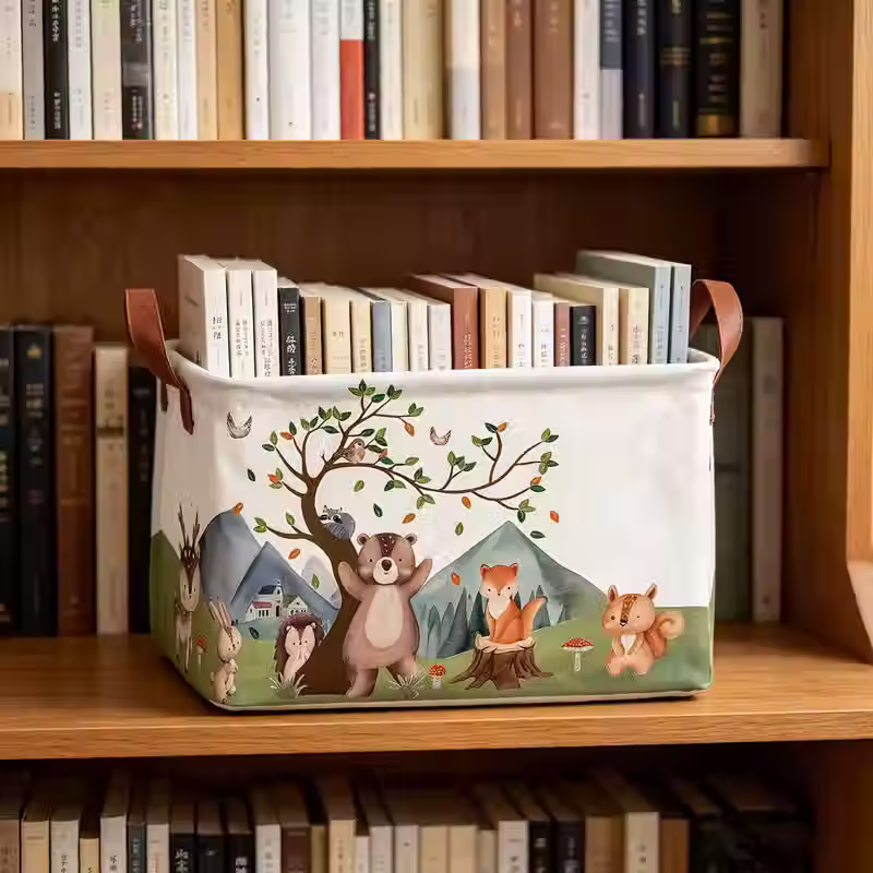 Thumbnail: Cute Animal Basket Storage Bin