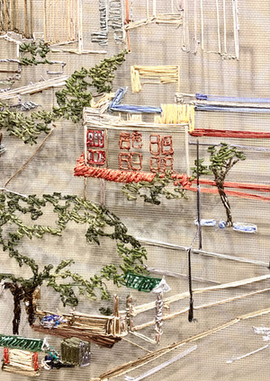 Closer Look at North King View, see shadow casting of threads and map.jpeg
