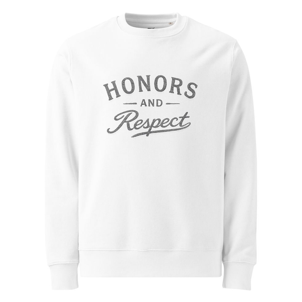 Thumbnail: Honors and Respect Unisex Organic Crewneck Sweatshirt