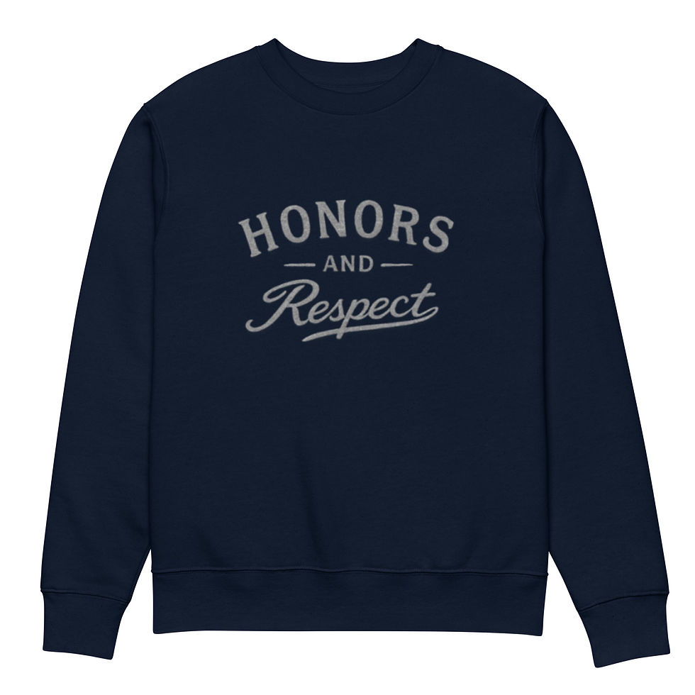 Thumbnail: Honors and Respect Unisex Organic Crewneck Sweatshirt