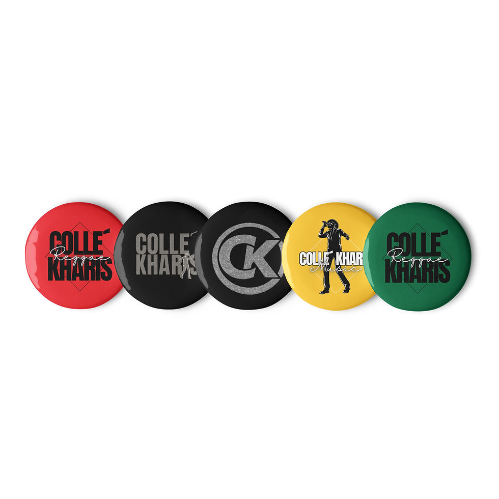 Thumbnail: Colle´ Kharis Signature Pin Button Set – Collection of 5