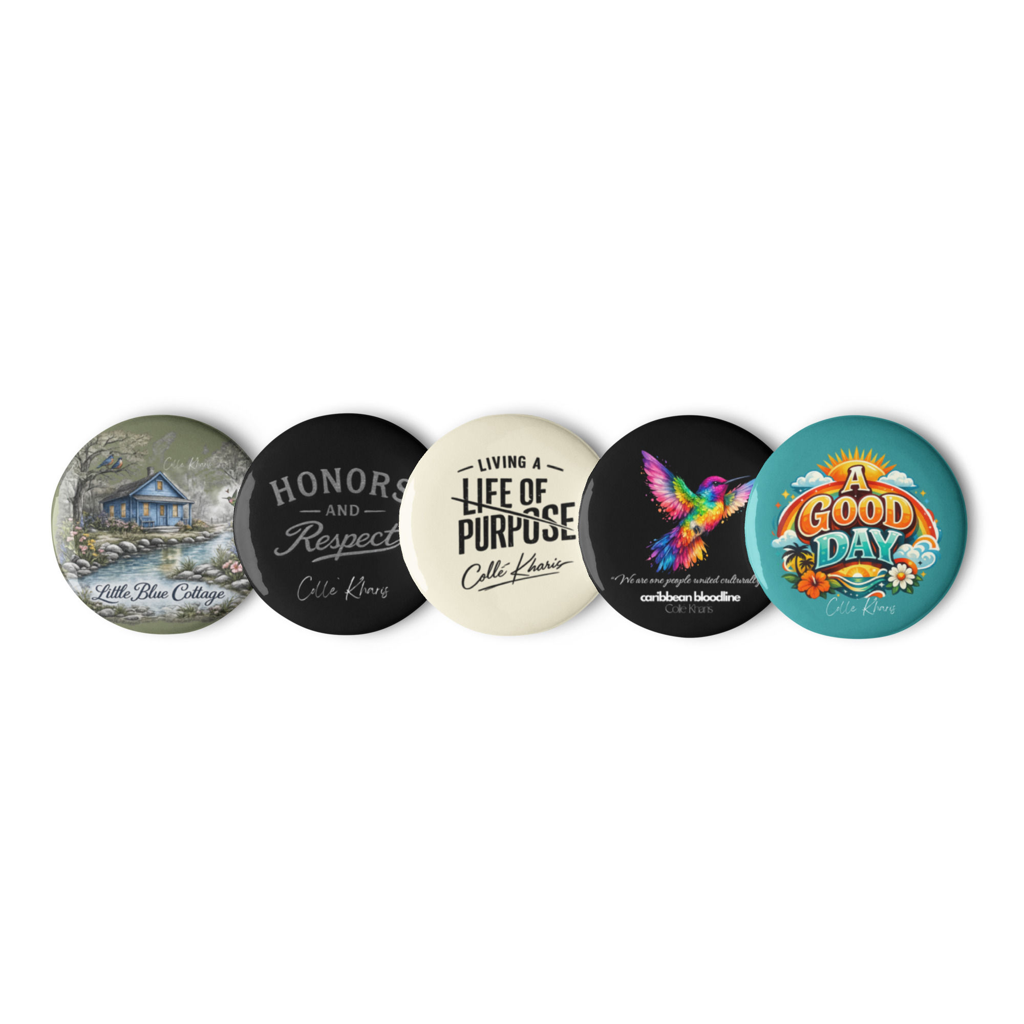 Collé Kharis Song-Inspired Collector Pin Button Set 