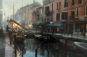 Early Morning Market, Venice By Douglas Gray