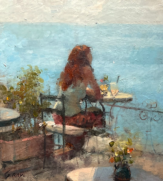 Contemplation, Santorini by Douglas Gray
