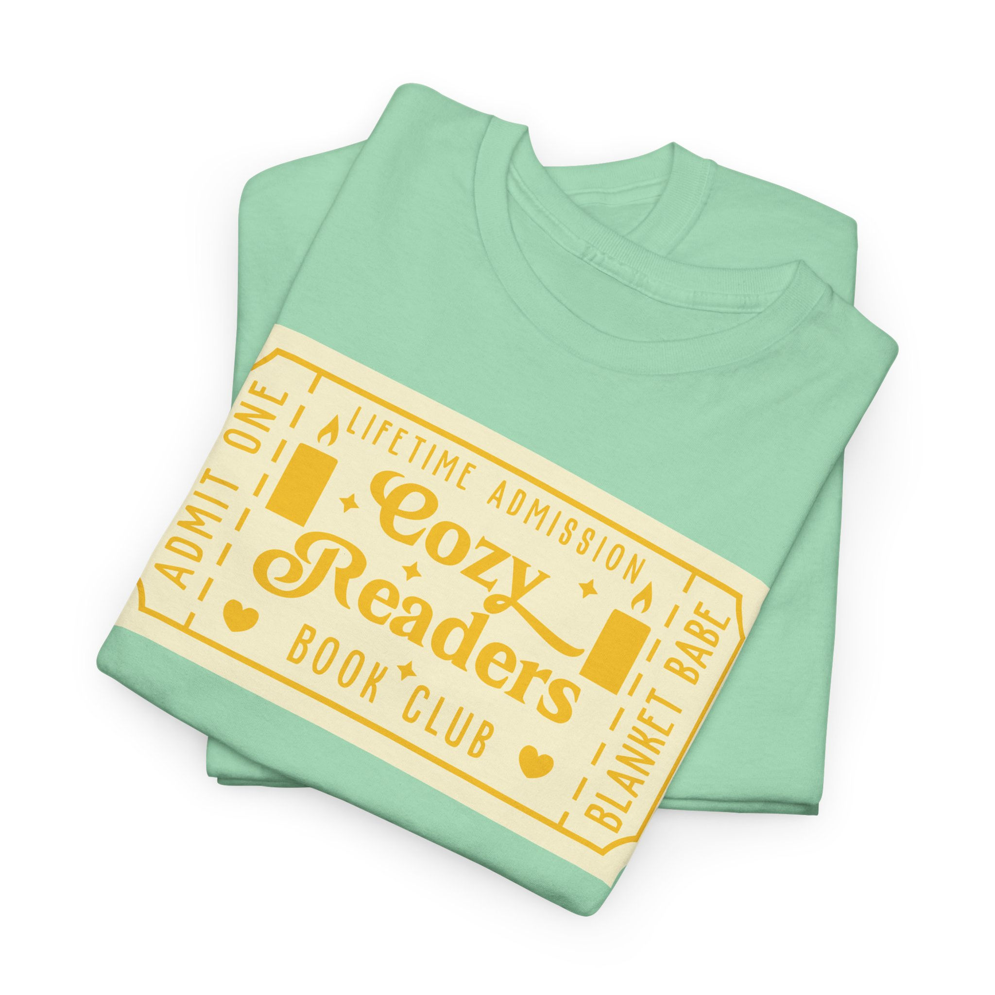 Cozy Readers Book Club Ticket Graphic Tee
