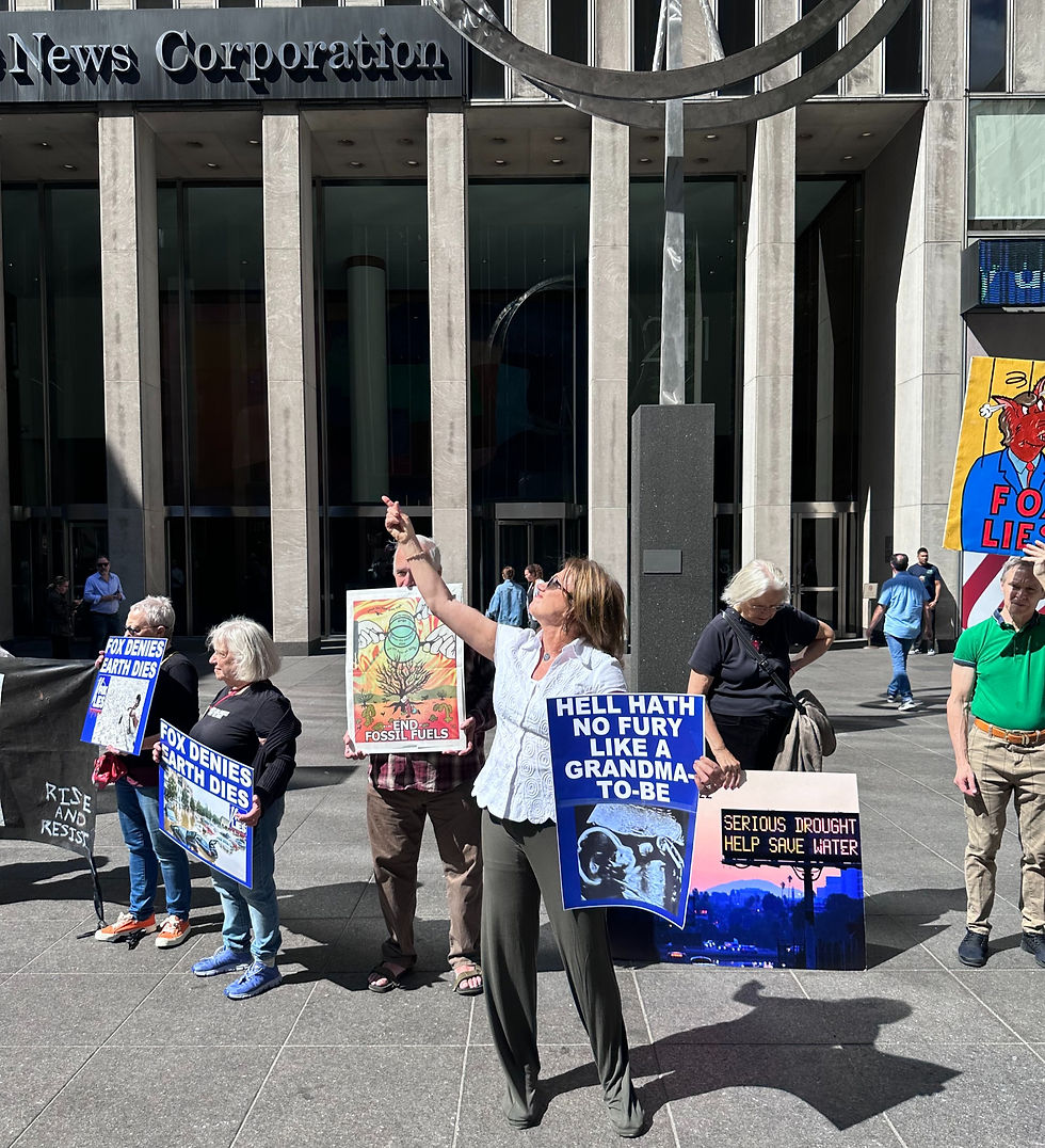 The author outside Fox News.