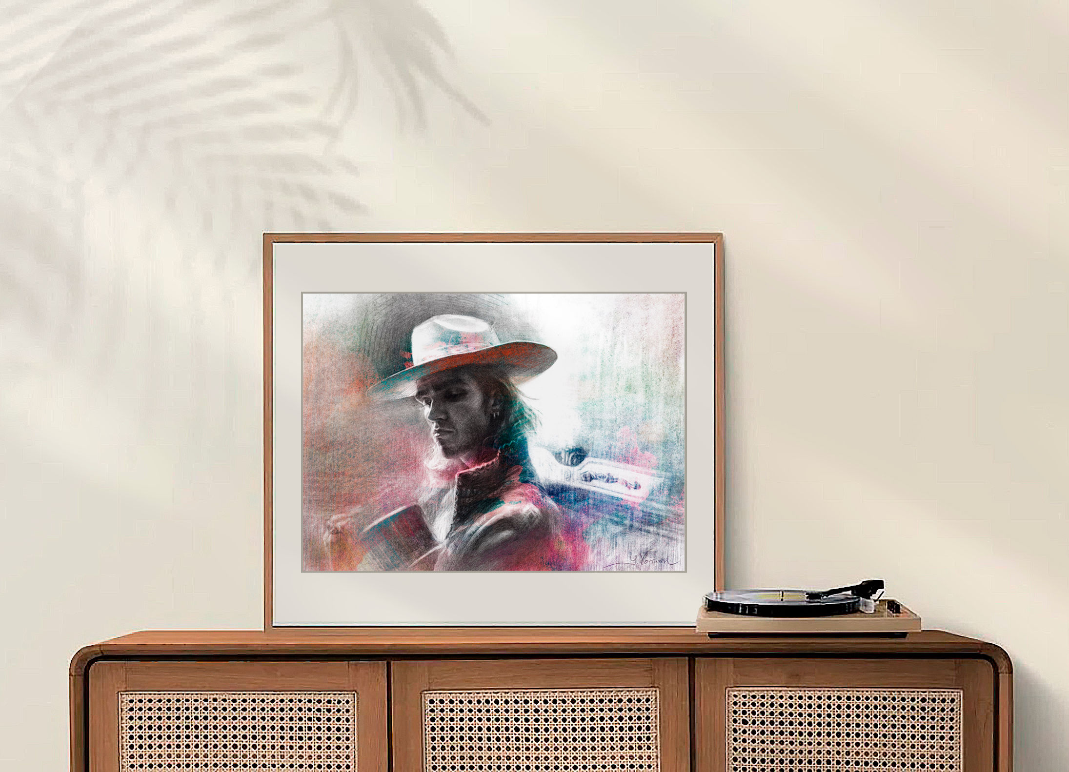 tableau portrait fusain impression fine art décoratif