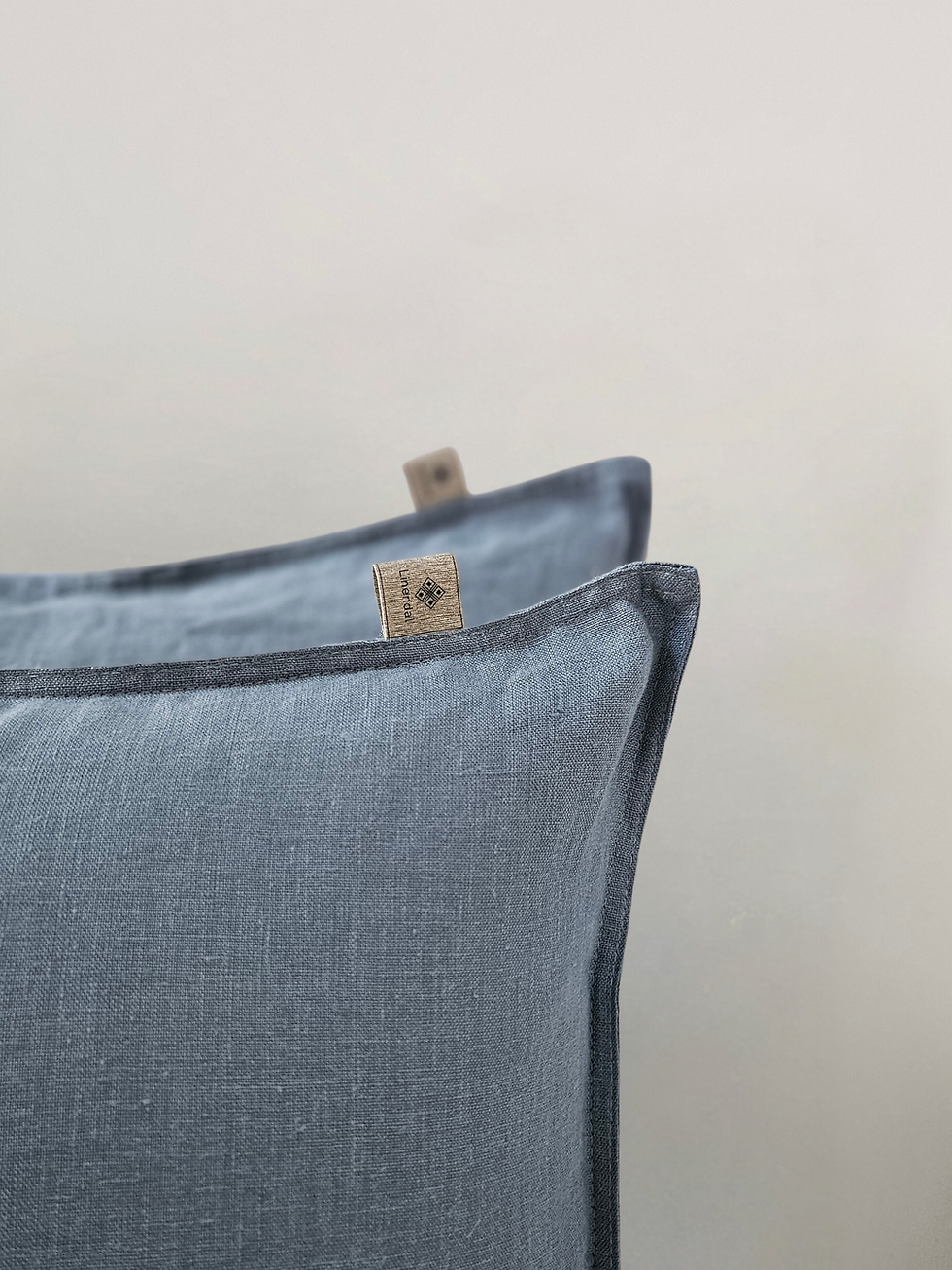 Thumbnail: Pure flax linen pillow case in blue