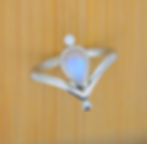 Thumbnail: Moonstone Diamond Dot Accent V-Band
