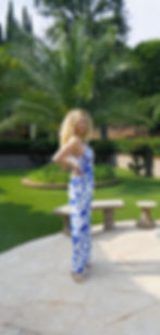 Thumbnail: Santorini floral wide leg jumpsuit