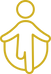 Gold outline of a stick figure skipping rope