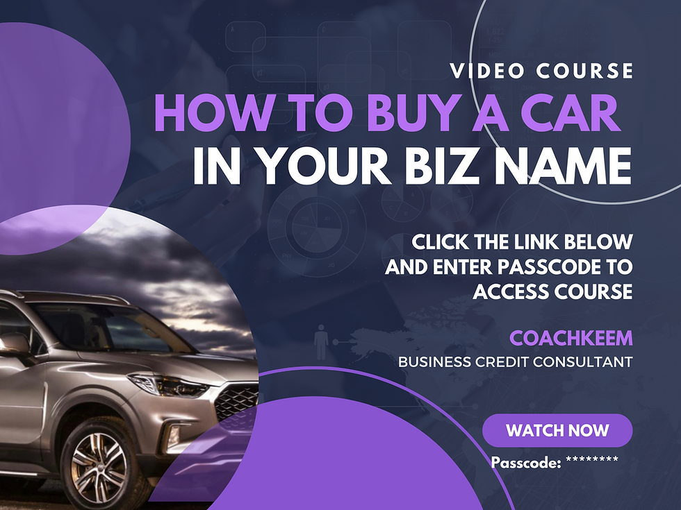 How To Buy a Car in Your Business Name Official CoachKeem