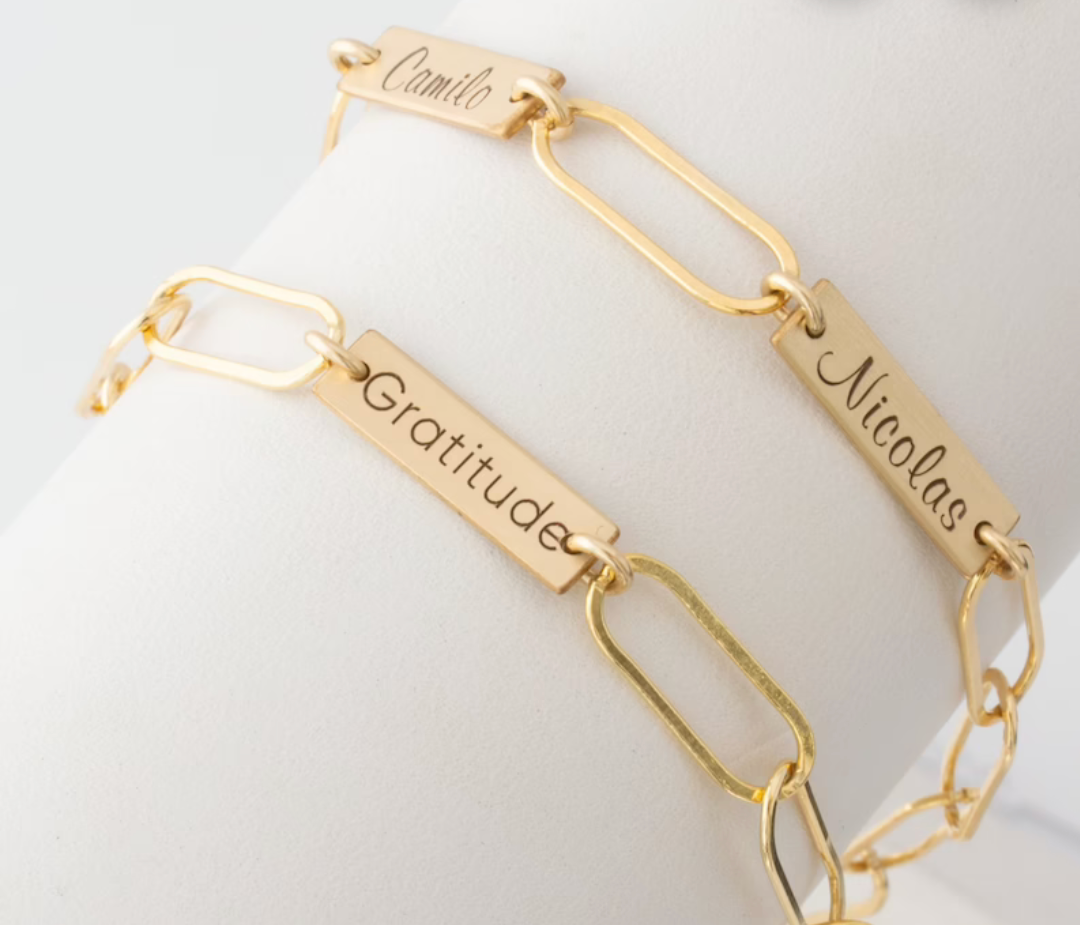 INTENTION PAPERCLIP BRACELET - GOLD VERMEIL