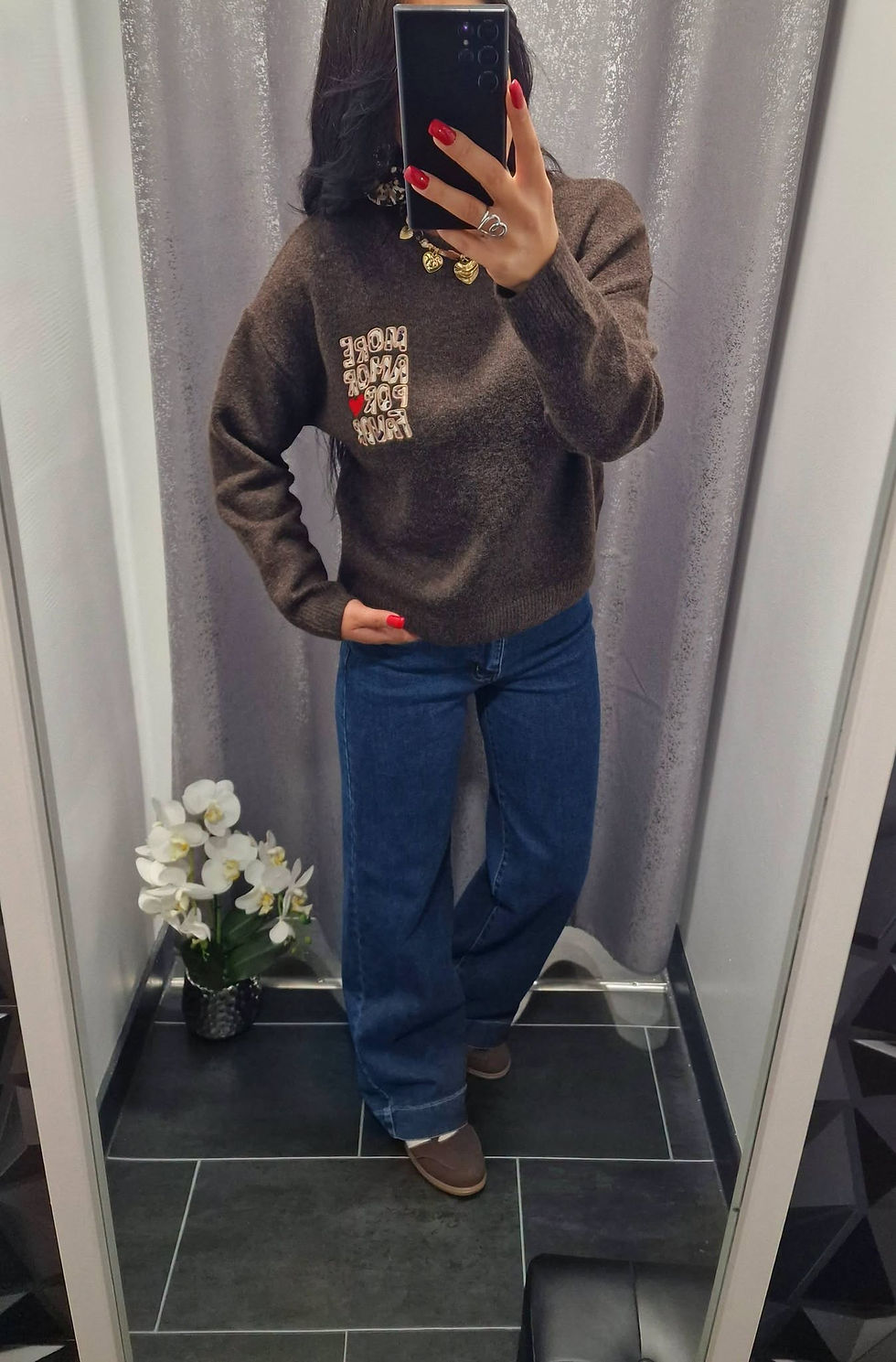 Miniature : Pull choco détails léopard MORE AMOR POR FAVOR