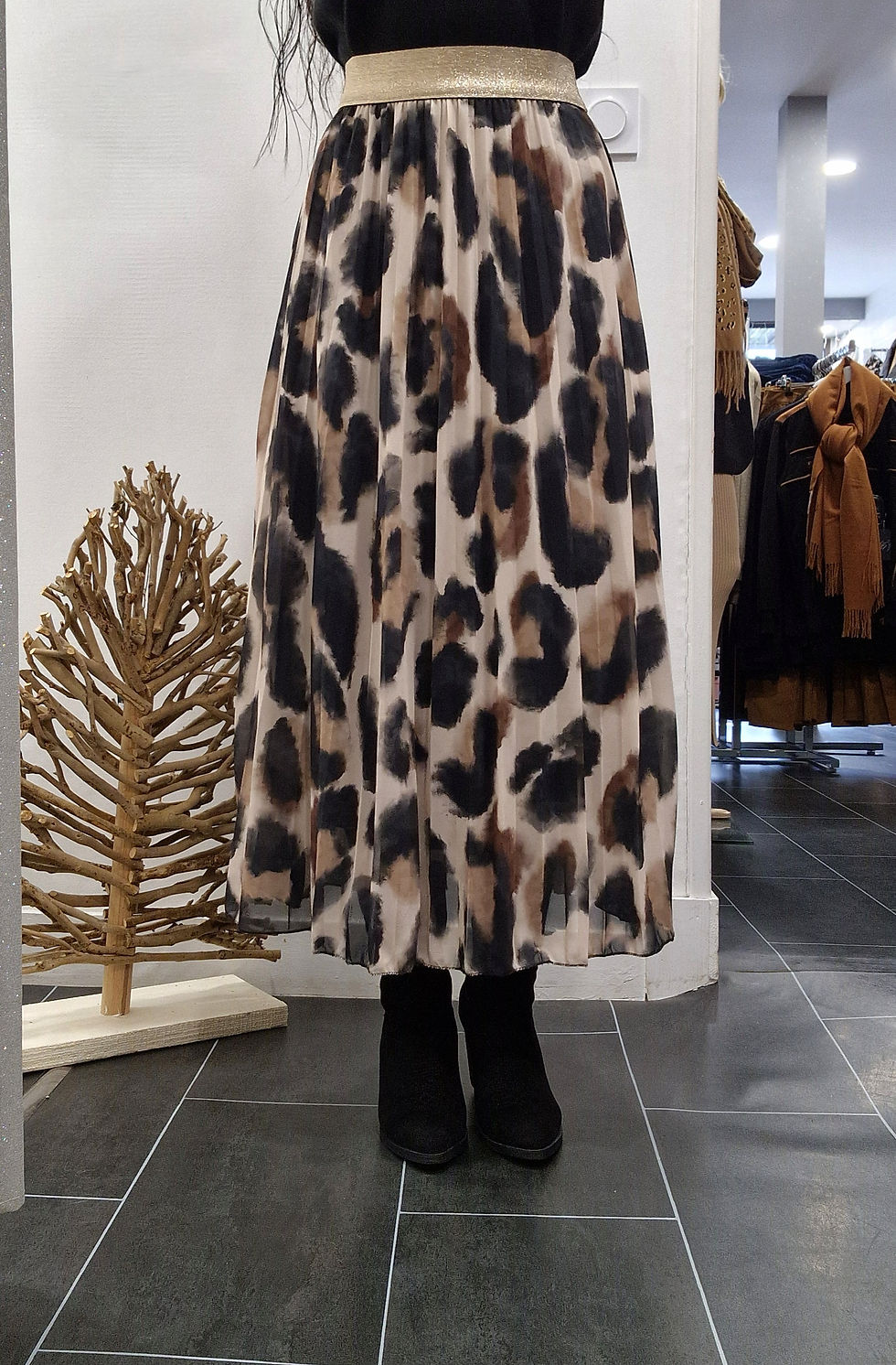 Miniature : Jupe longue plissée léopard ZOÉ 