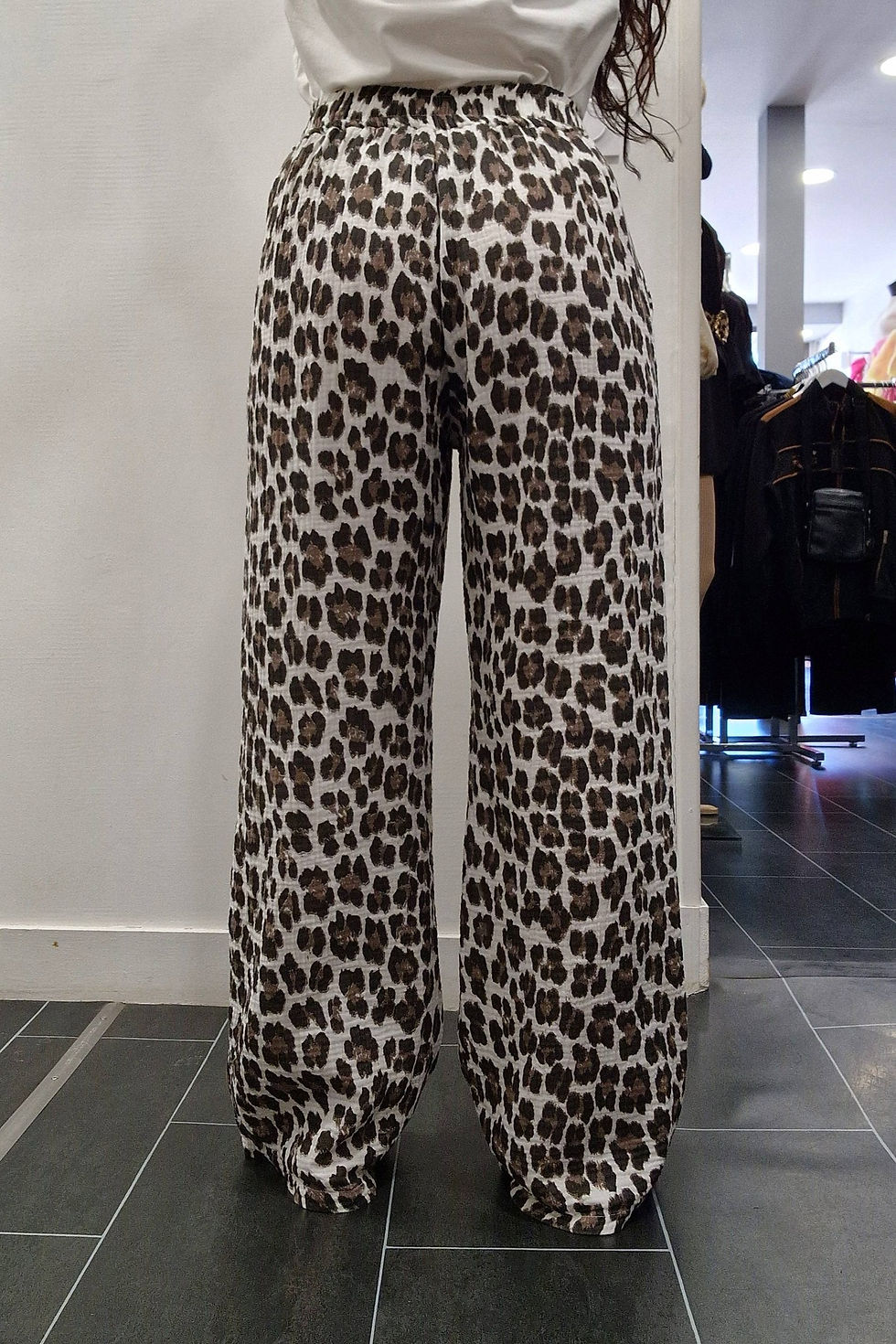 Miniature : Pantalon en gaze de coton léopard VAL (du 36 au 48)