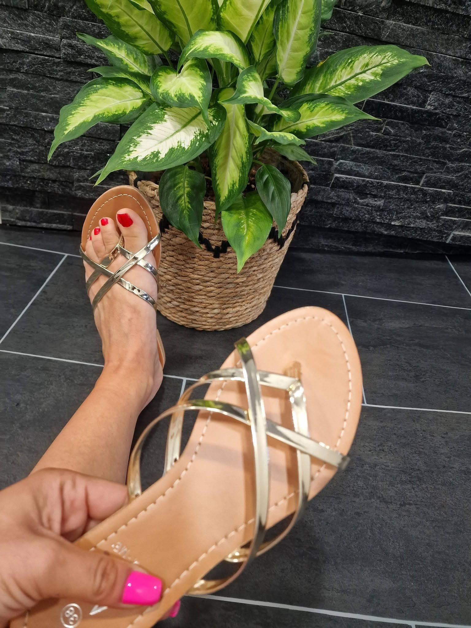 Tong doré multi-brides ARYA