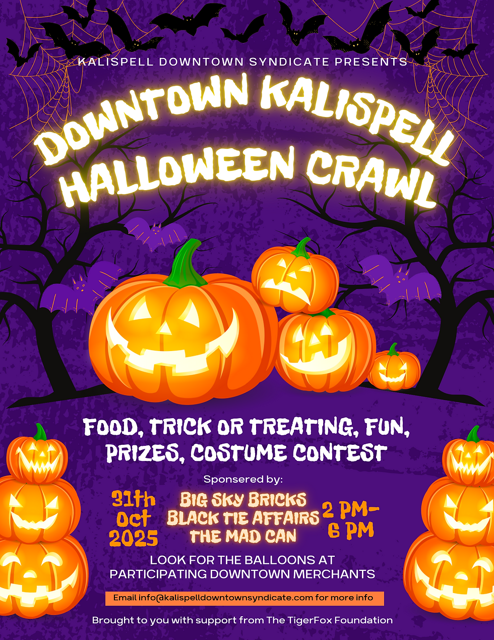 Purple Orange Jack O Lantern Halloween Party Flyer.png
