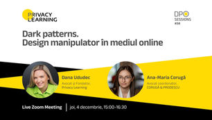 DPO Session #34 - Dark patterns: design manipulator în mediul online